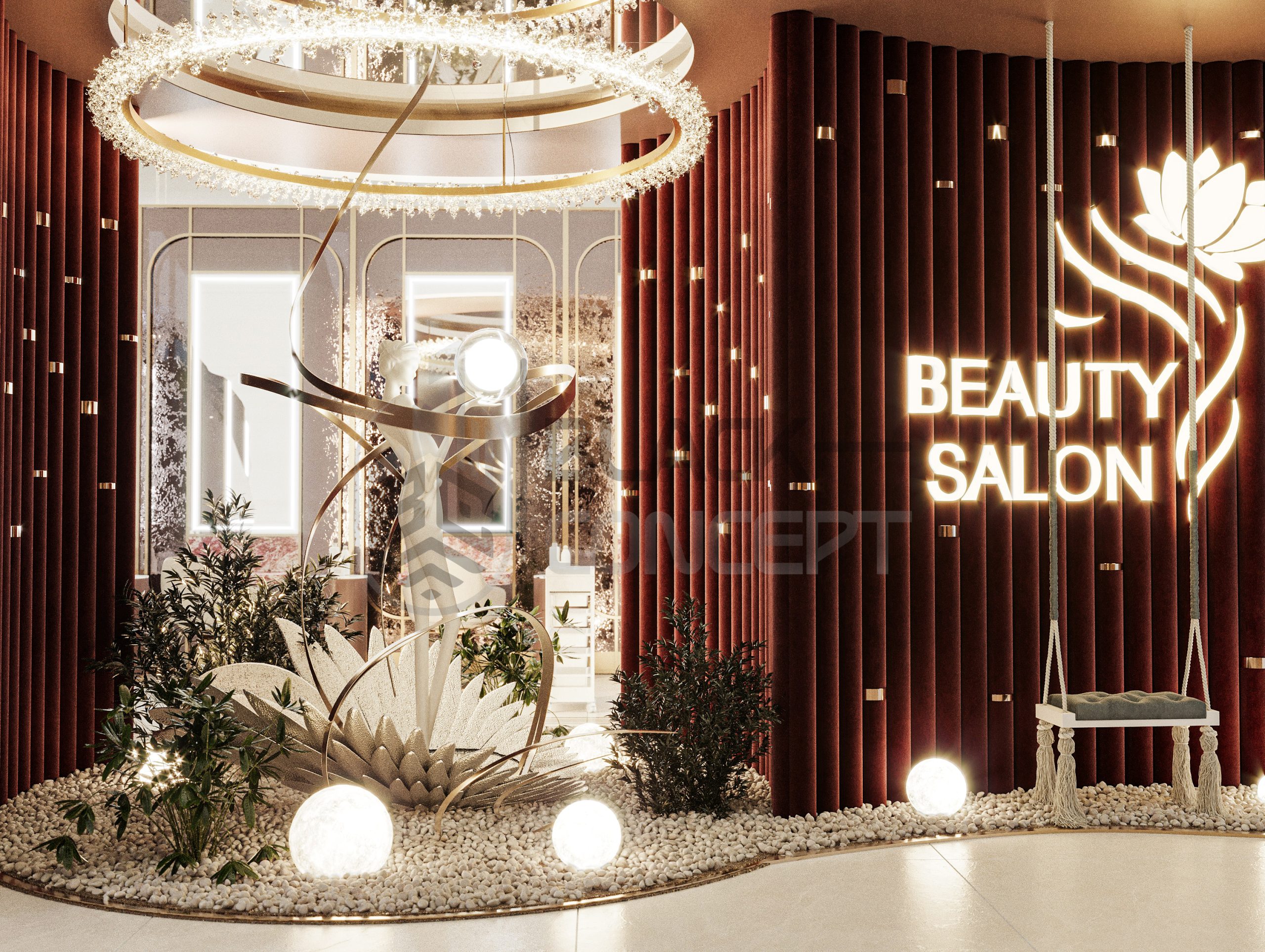 Beauty center interior design